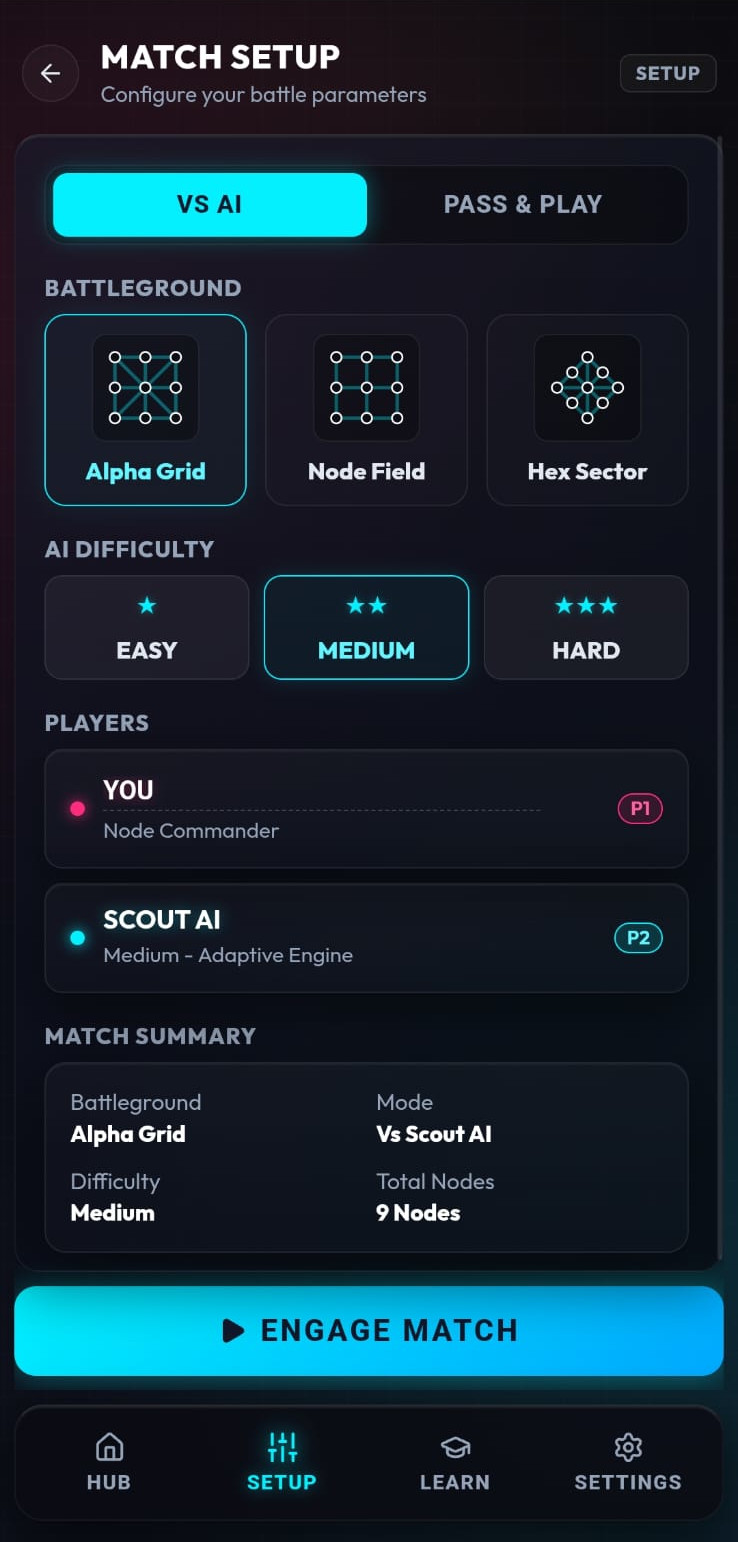 Grid Battle Mobile Screenshot - Game Setup